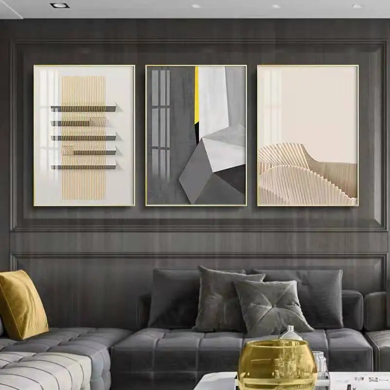 Abstract Geometric Modern Aesthetics Canvas Wall Art