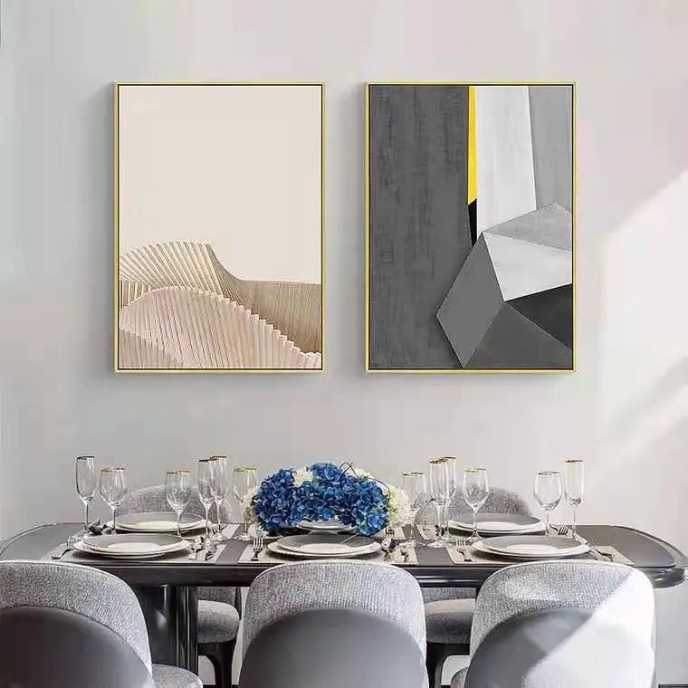 Abstract Geometric Modern Aesthetics Canvas Wall Art