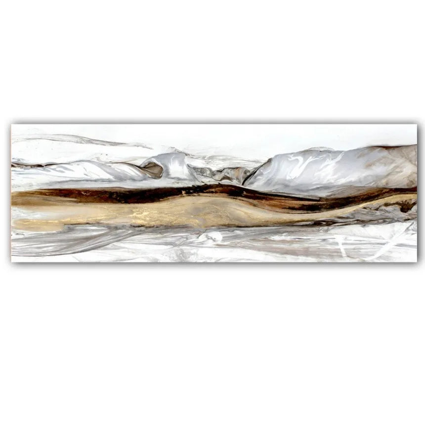 Abstract Minimalist Flowing Landscape Wide Format Canvas Wall Art Unframed