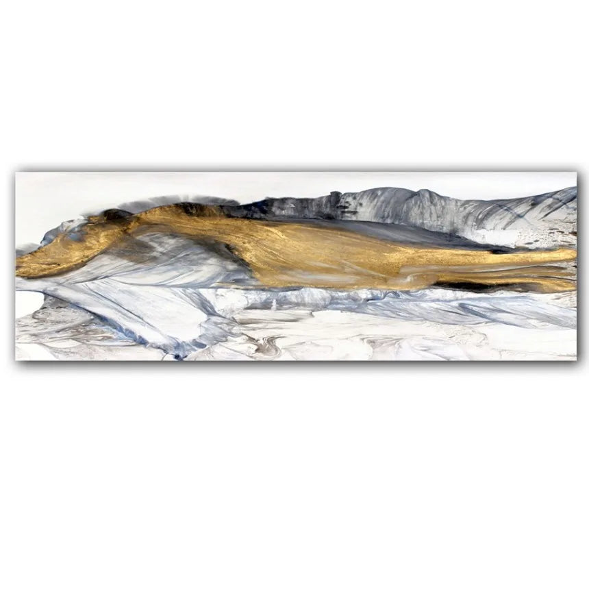 Abstract Minimalist Flowing Landscape Wide Format Canvas Wall Art Unframed