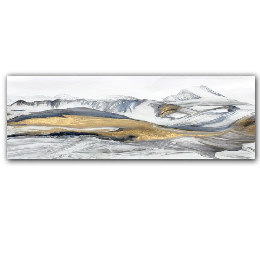 Abstract Minimalist Flowing Landscape Wide Format Canvas Wall Art Unframed