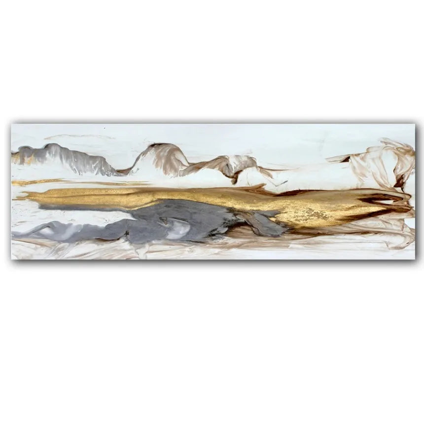 Abstract Minimalist Flowing Landscape Wide Format Canvas Wall Art Unframed