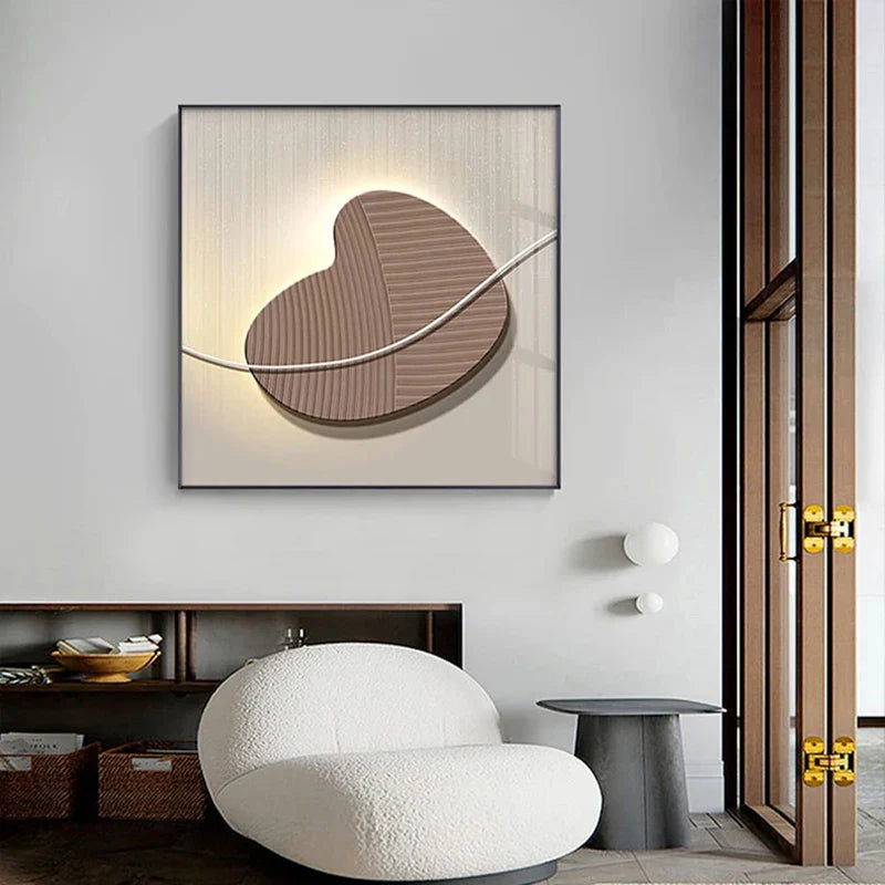 Nordic Stone Pebbles Square Abstract Canvas Wall Art Unframed