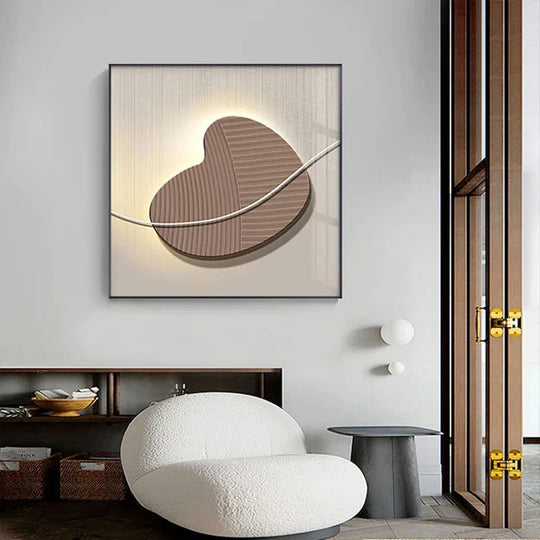 Nordic Stone Pebbles Square Abstract Canvas Wall Art Unframed