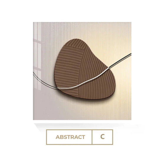 Nordic Stone Pebbles Square Abstract Canvas Wall Art Unframed