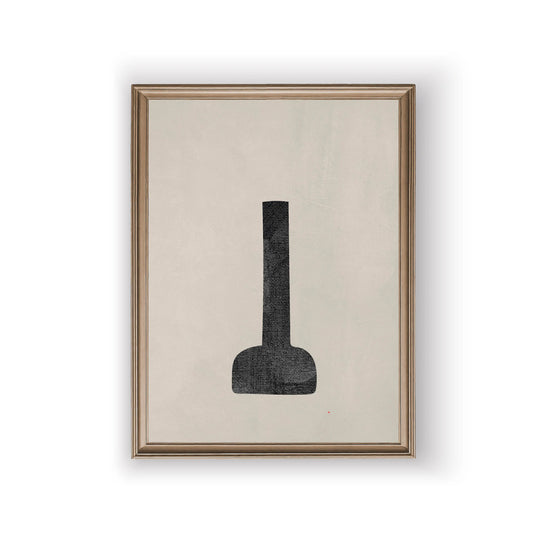 Abstract Still Life Vases Minimalist Canvas Wall Art Print