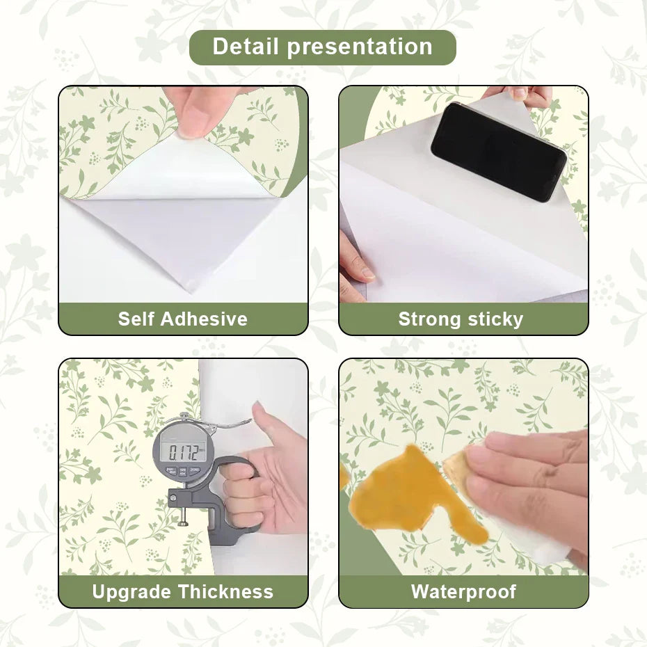 Simple Leafy Green Archway Wall Mural For Home Decor