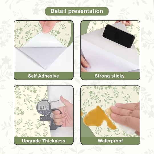 Simple Leafy Green Archway Wall Mural For Home Decor