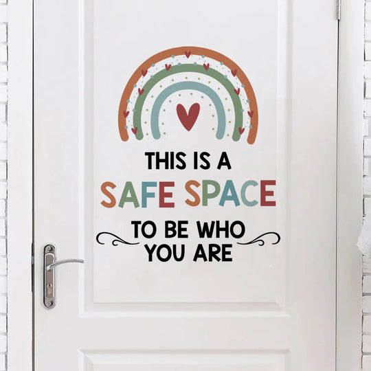 Be Who You Are Rainbow Hearts Wall Decal For Kids Room