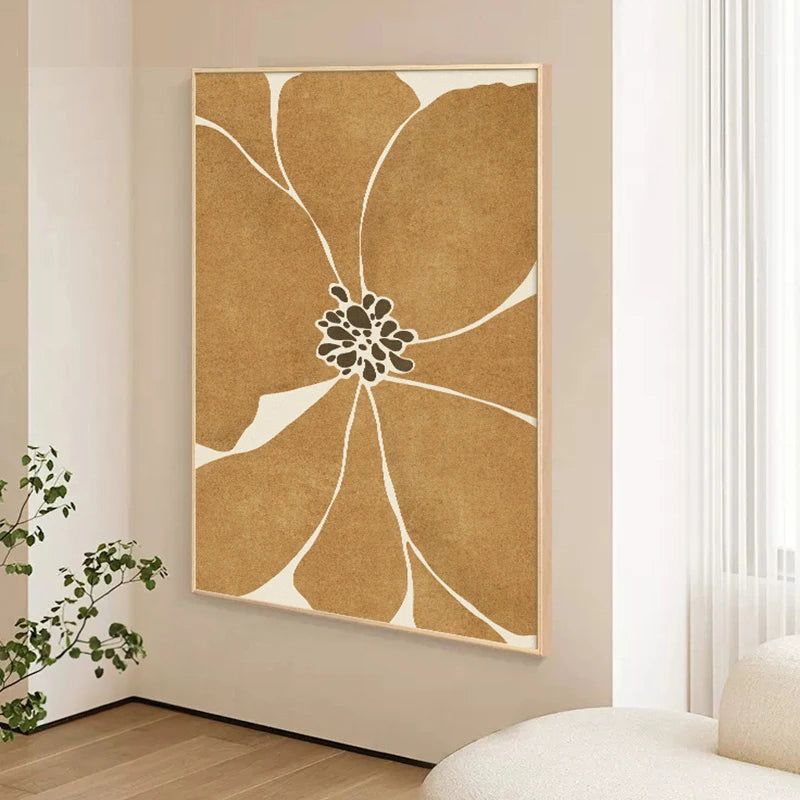 Big Floral Abstract Botanical Canvas Wall Art Unframed