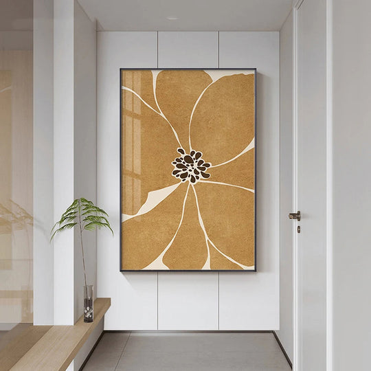 Big Floral Abstract Botanical Canvas Wall Art Unframed