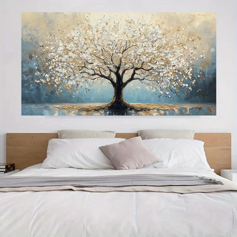 Large Abstract Blossom Tree Canvas Wall Art Unframed