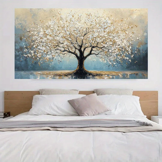 Large Abstract Blossom Tree Canvas Wall Art Unframed