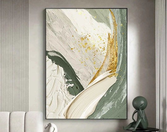 Large Abstract Flowing Textural Canvas Wall Art