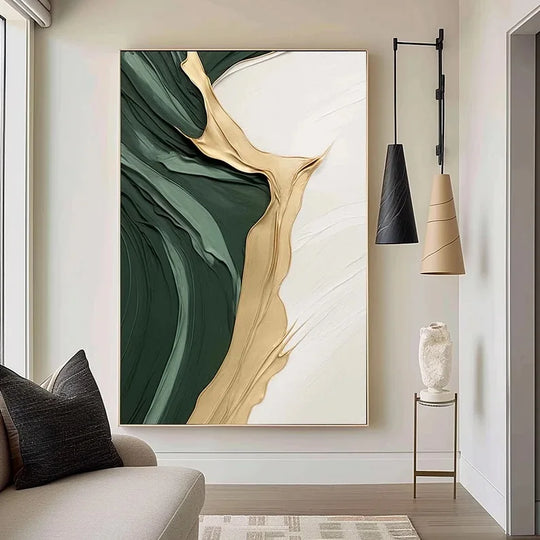 Large Abstract Flowing Textural Canvas Wall Art