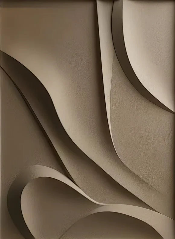 Modern Abstract Flowing Wavy Canvas Wall Art Print