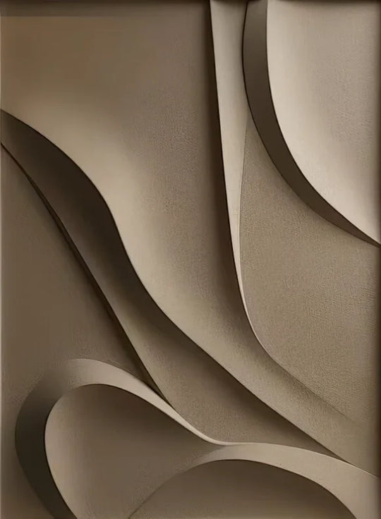 Modern Abstract Flowing Wavy Canvas Wall Art Print