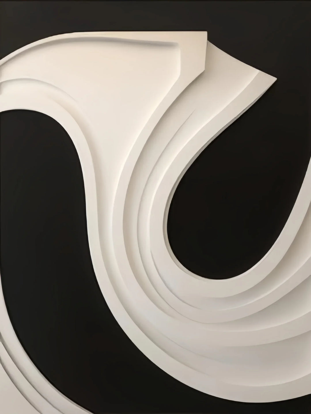 Modern Abstract Flowing Wavy Canvas Wall Art Print