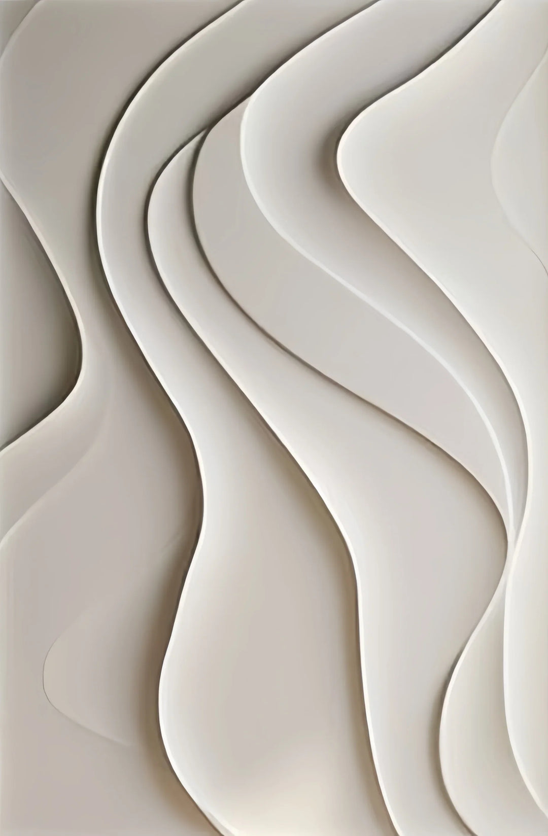 Modern Abstract Flowing Wavy Canvas Wall Art Print