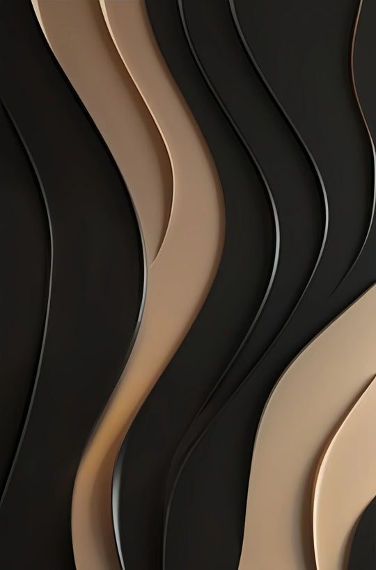 Modern Abstract Flowing Wavy Canvas Wall Art Print