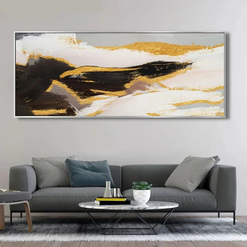 Wide Format Bold Color Abstract Canvas Wall Art Set