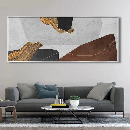 Wide Format Bold Color Abstract Canvas Wall Art Set