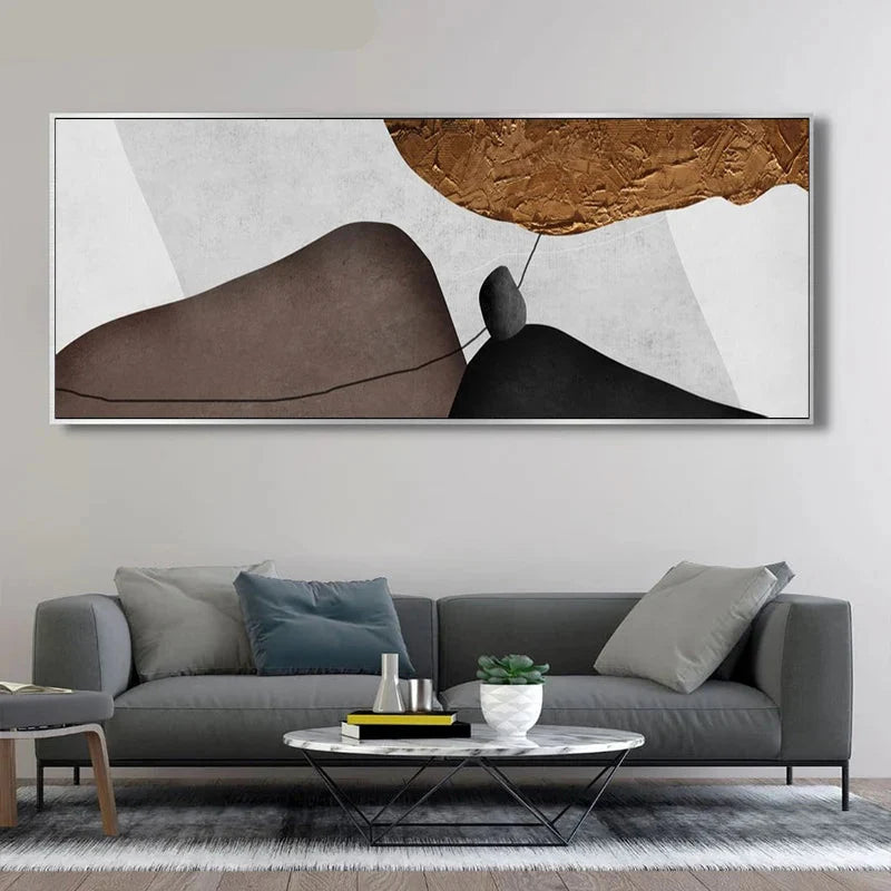 Wide Format Bold Color Abstract Canvas Wall Art Set