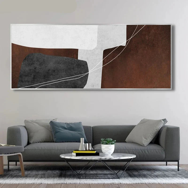 Wide Format Bold Color Abstract Canvas Wall Art Set