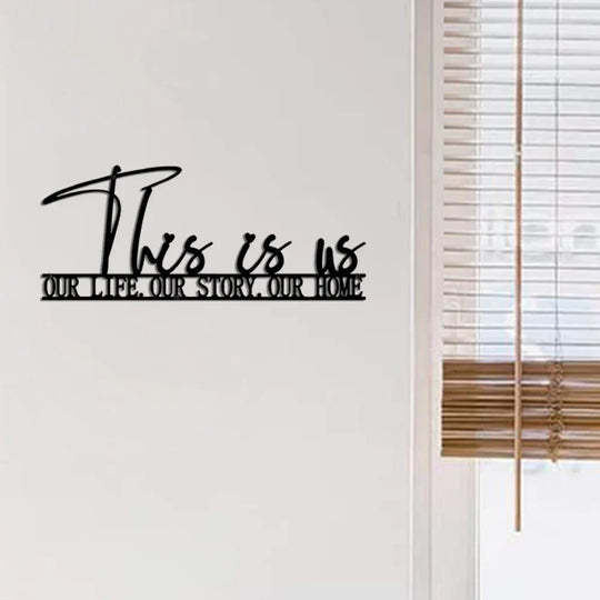 This Is Us Black Metal Typographic Wall Art Decor
