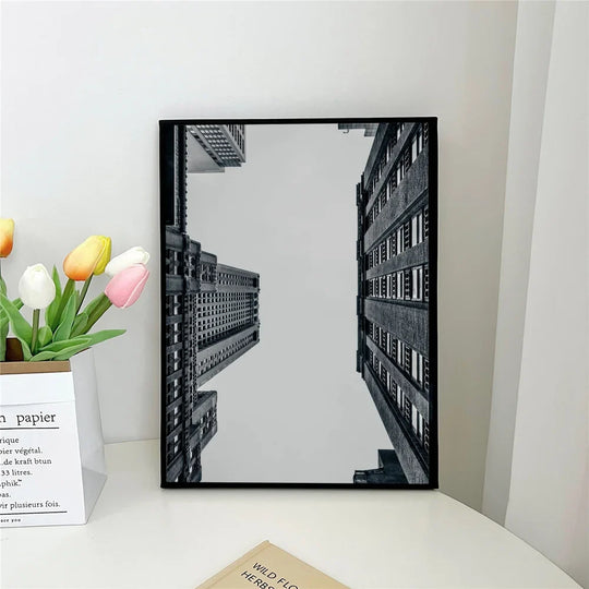 Black White Abstract Architectural Wall Art Poster