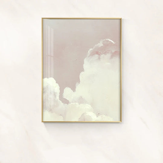 Blue Sky Clouds Abstract Canvas Wall Art Print