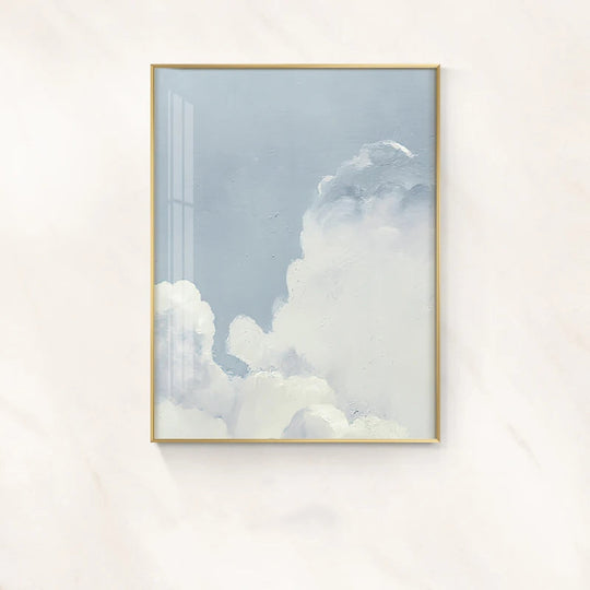 Blue Sky Clouds Abstract Canvas Wall Art Print
