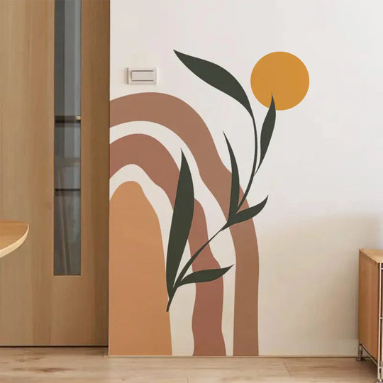 Boho Abstract Sun Arch Wall Mural For Home Decor