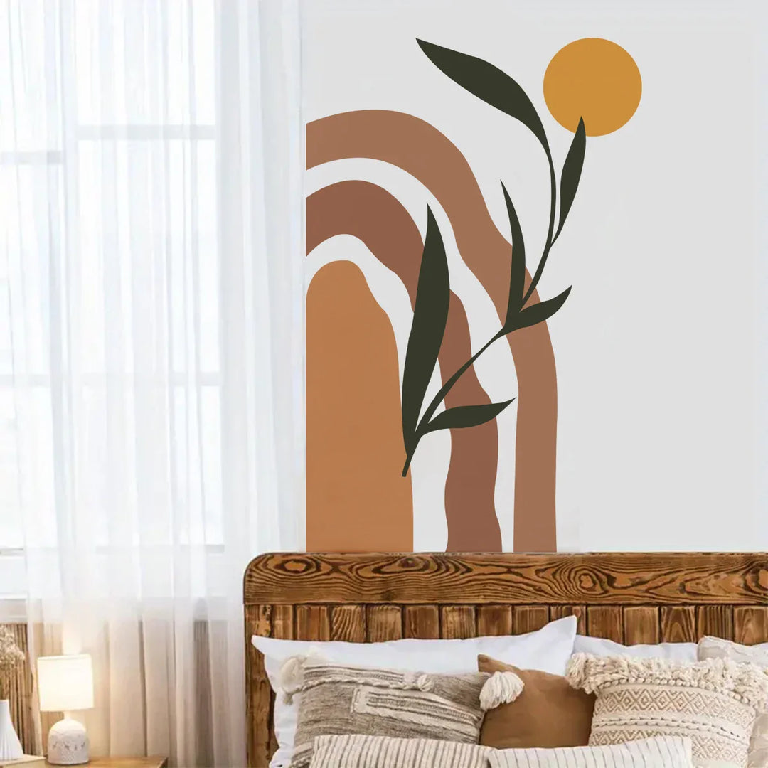 Boho Abstract Sun Arch Wall Mural For Home Decor