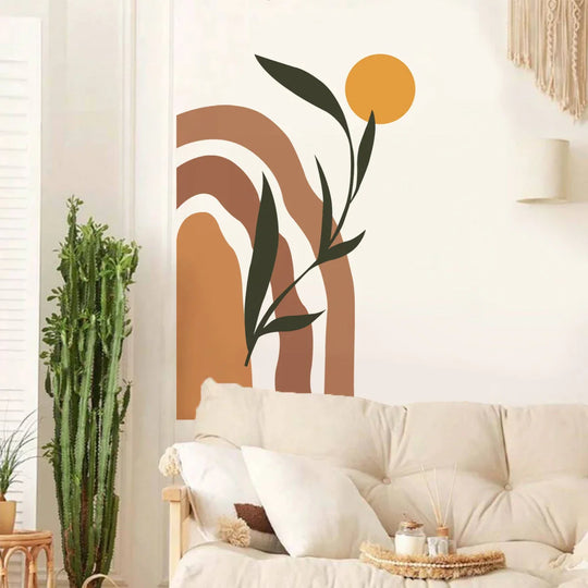 Boho Abstract Sun Arch Wall Mural For Home Decor
