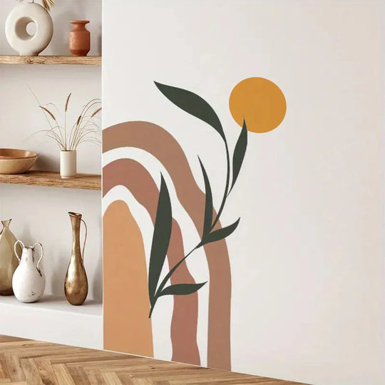 Boho Abstract Sun Arch Wall Mural For Home Decor