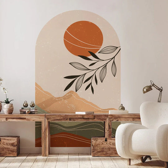 Boho Archway Landscape Wall Mural For Home Decor