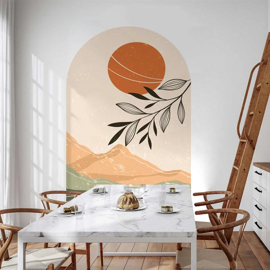 Boho Archway Landscape Wall Mural For Home Decor