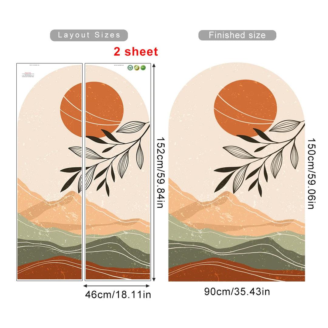 Boho Archway Landscape Wall Mural For Home Decor