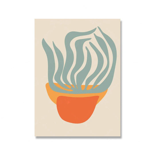 Bright Colorful Botanical Abstract Canvas Wall Art