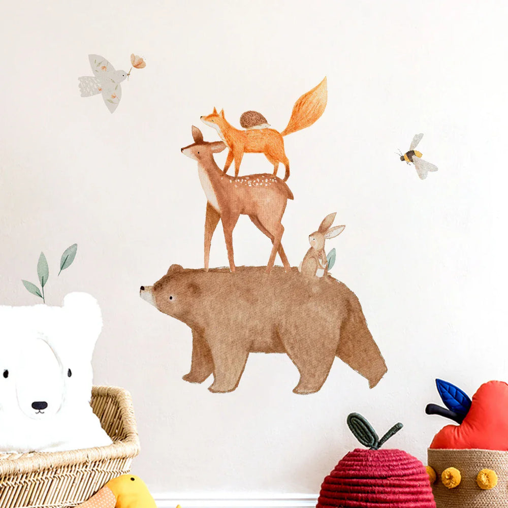 Cartoon Woodland Animals Wall Decals