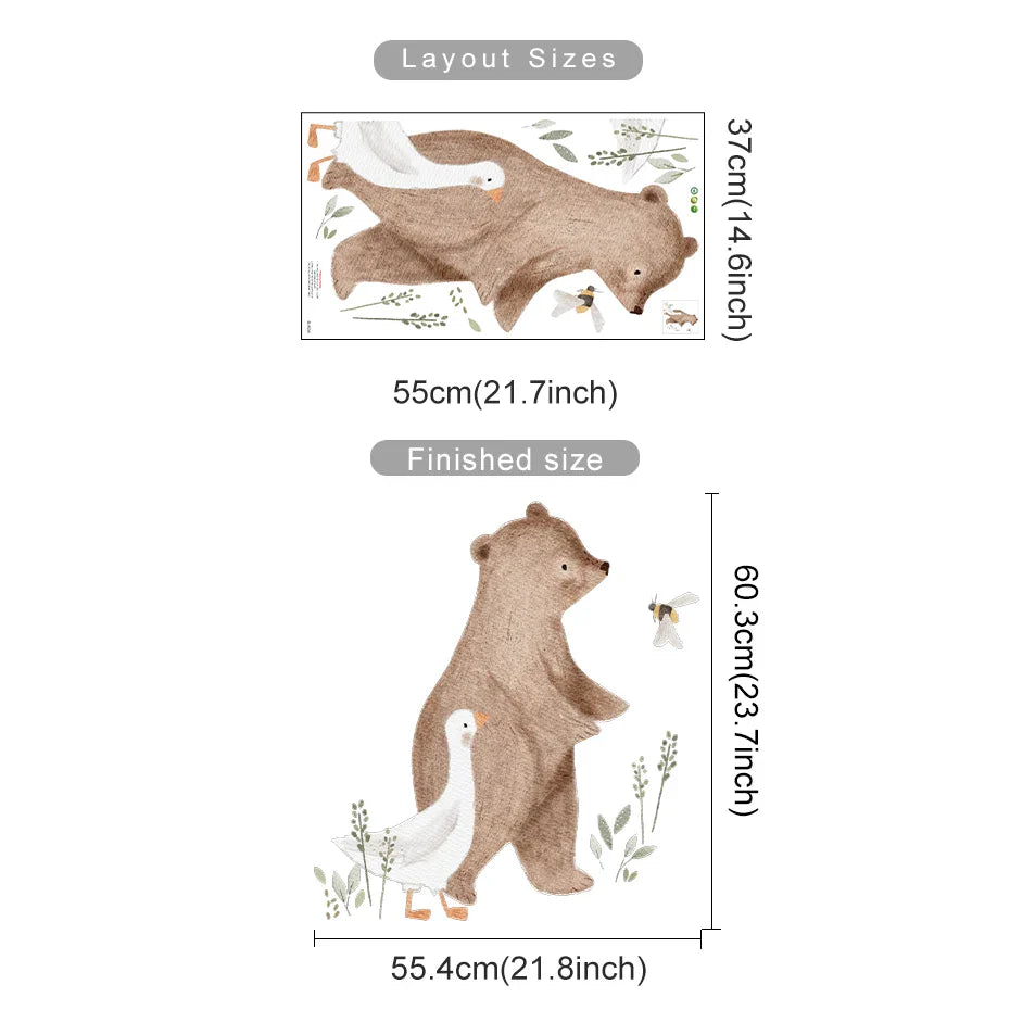 Cartoon Woodland Animals Wall Decals