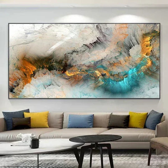 Colorful Abstract Alien Cloud Canvas Wall Art