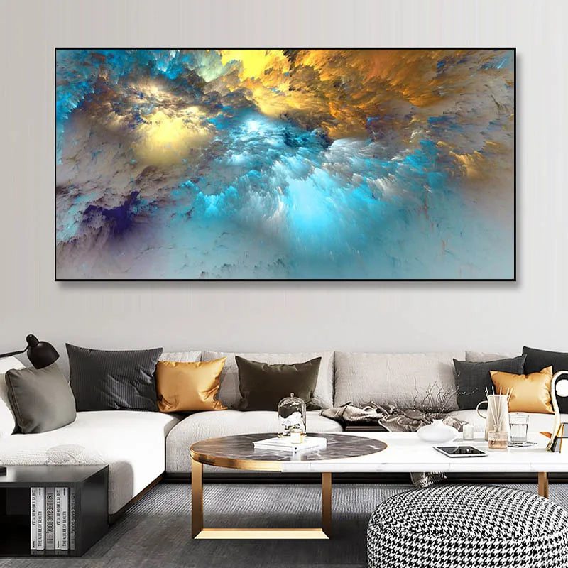 Colorful Abstract Alien Cloud Canvas Wall Art