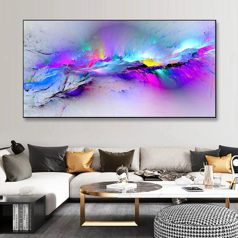 Colorful Abstract Alien Cloud Canvas Wall Art