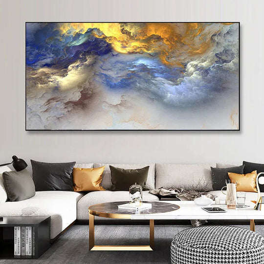 Colorful Abstract Alien Cloud Canvas Wall Art