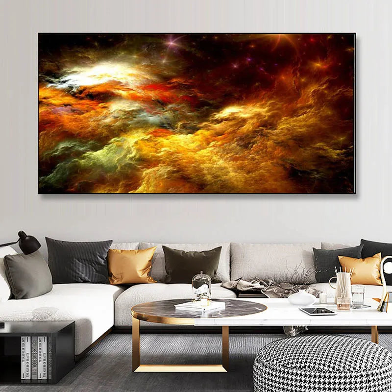 Colorful Abstract Alien Cloud Canvas Wall Art
