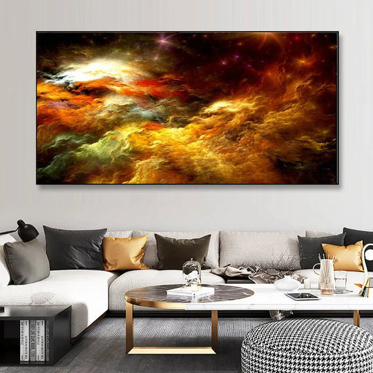 Colorful Abstract Alien Cloud Canvas Wall Art