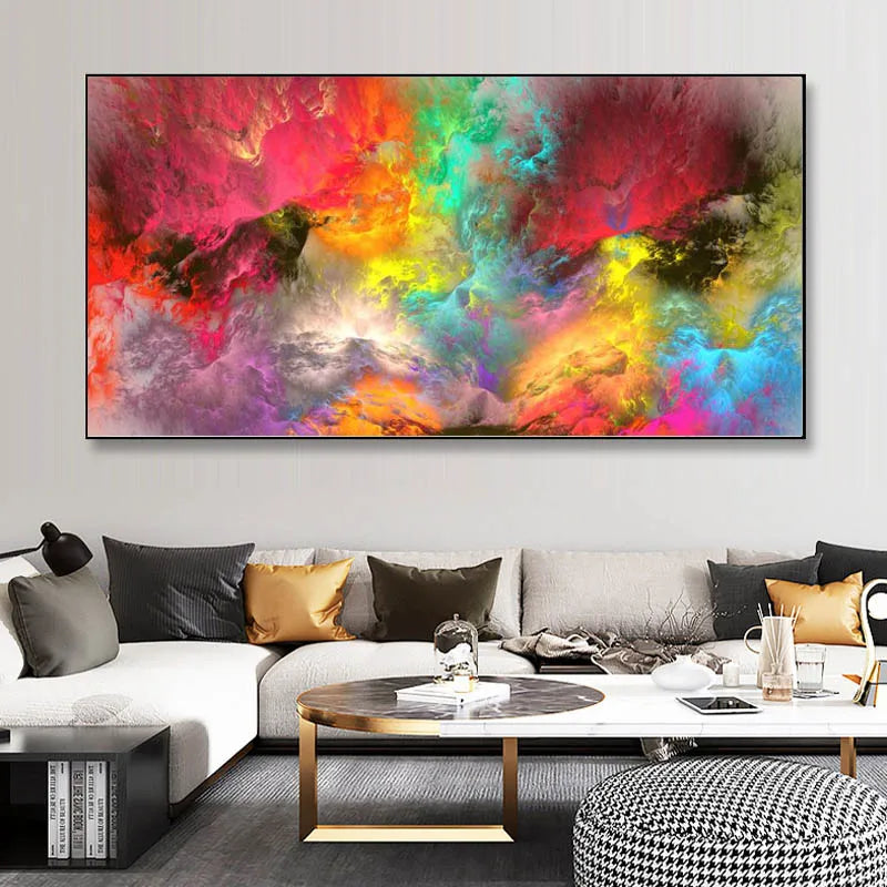 Colorful Abstract Alien Cloud Canvas Wall Art