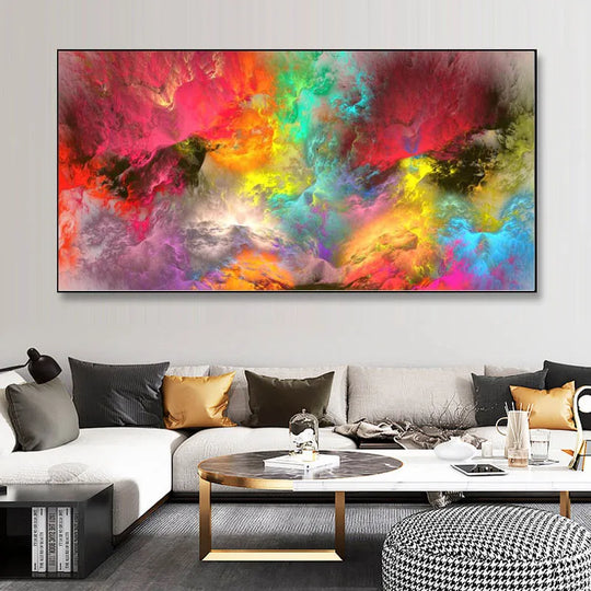 Colorful Abstract Alien Cloud Canvas Wall Art